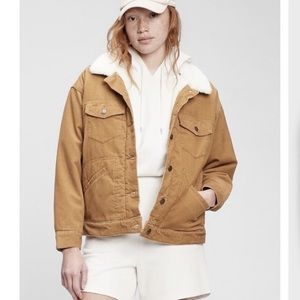 NWT Gap Oversized Corduroy Sherpa Jacket